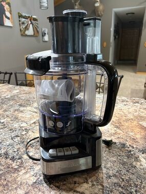 Hamilton Beach Black and Clear Food Processor with Handle